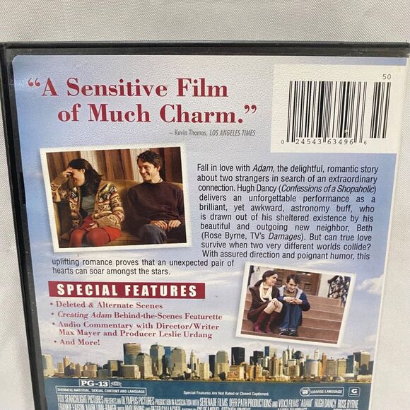 Adam DVD Movie Romance Comedy Drama With Case Rose Byrne Hugh Dancy - Picture 4 of 9
